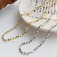 detail image1 Thermal Steel Metal Rice Beads Chain Necklace Choker