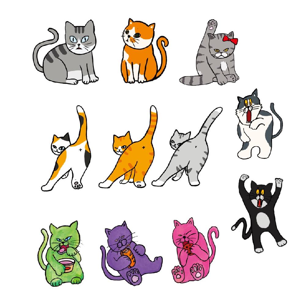 ㅁㅋㅁㅋ Cat piece sticker